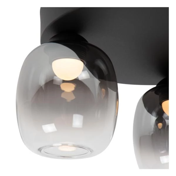 Lucide TAMINO - Flush ceiling light - LED Dim. - 3x5,6W 3000K - Black - detail 2